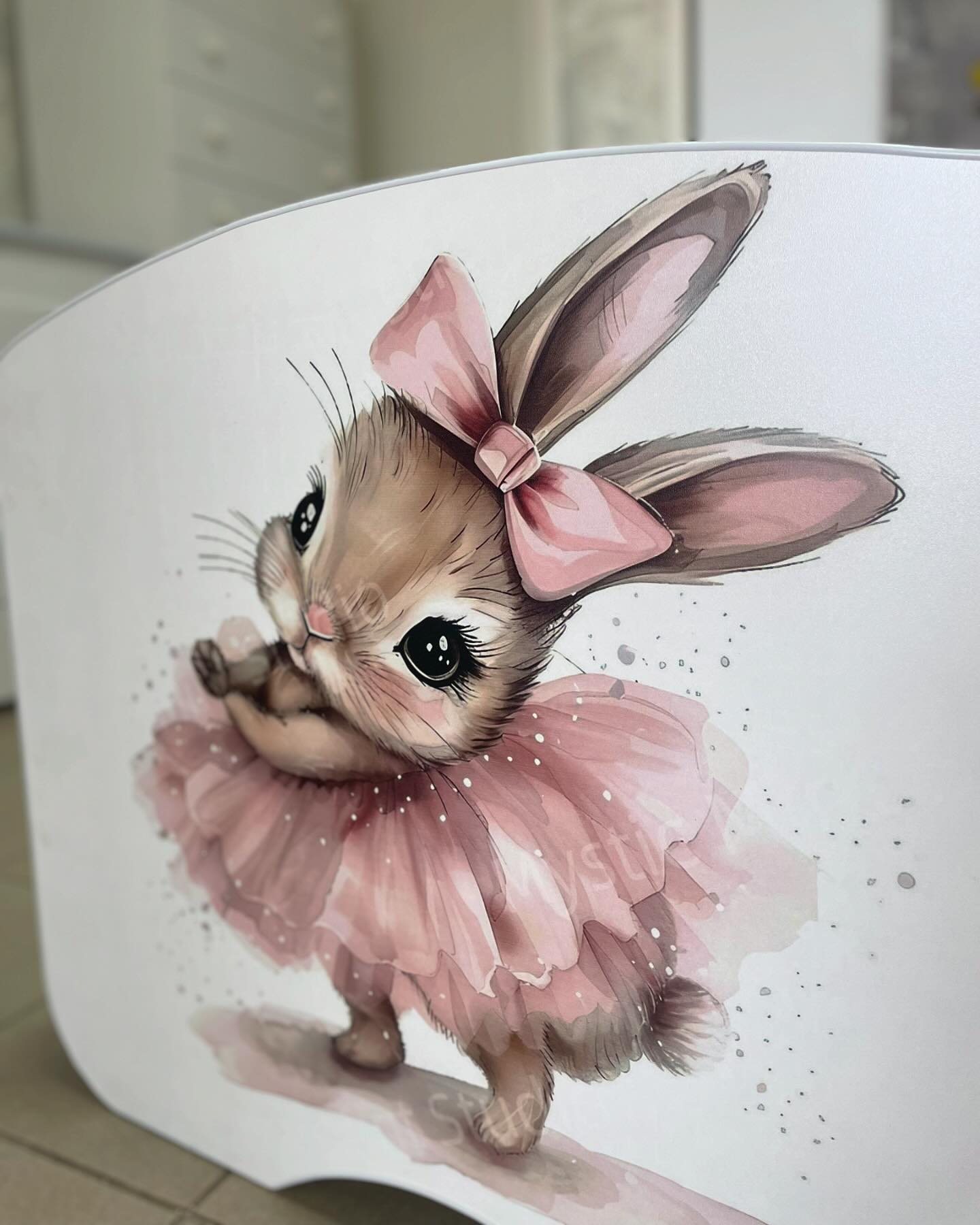Krevet za djecu 140*70 cm sa dušekom, Bunny/Pink