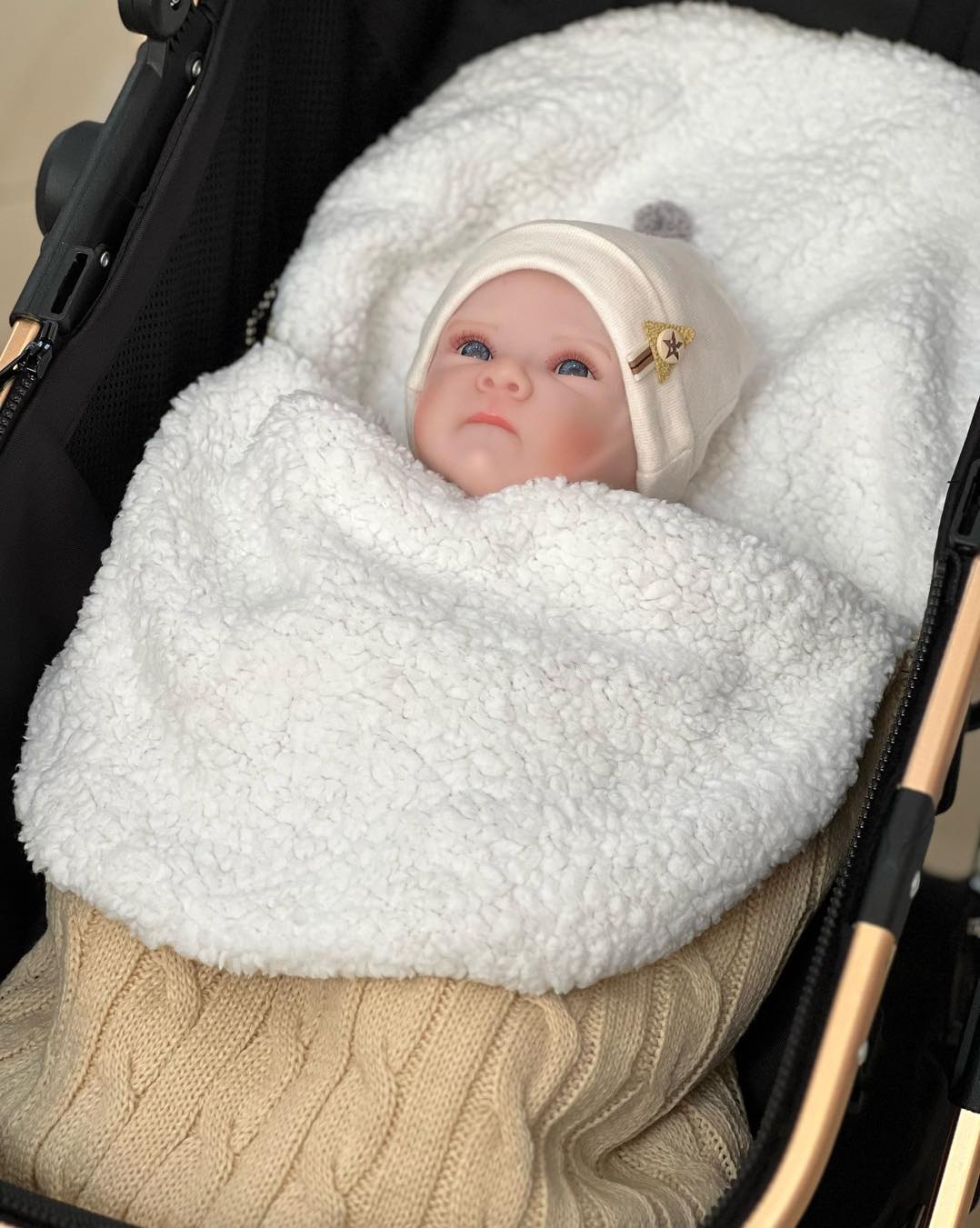 Topla vreća za kolica/nosiljku, Bež