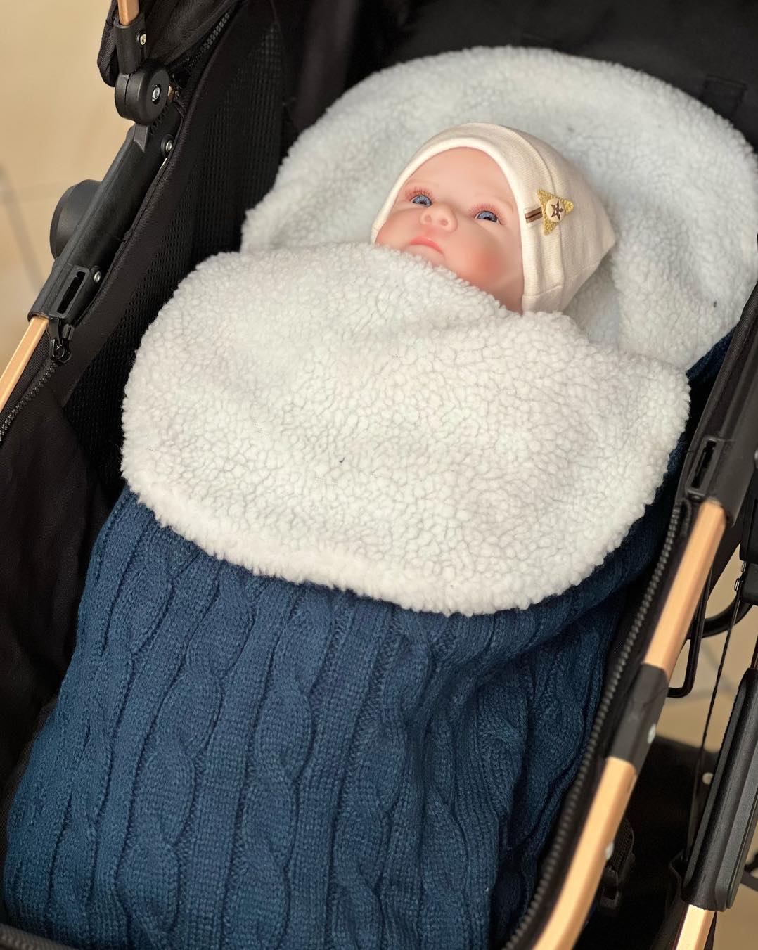 Topla vreća za kolica/nosiljku, Tamno plava