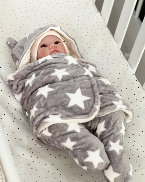 Topla i praktična dunjica za bebu, Siva