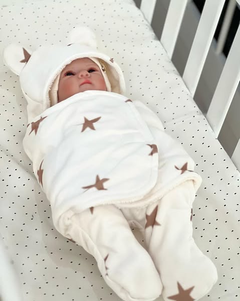 Topla i praktična dunjica za bebu, Bijela