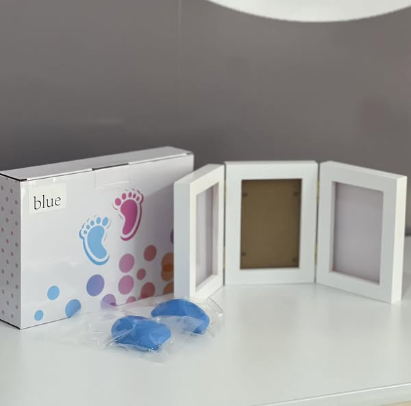 Okvir za fotografije i otisak stopala/šake, Blue