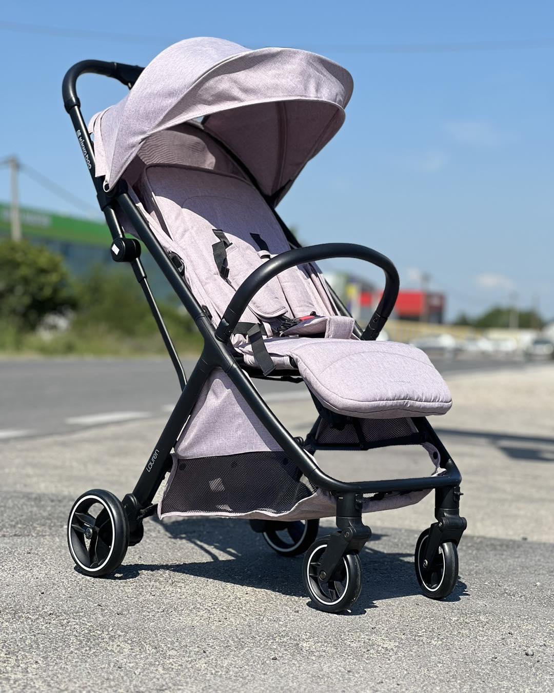 Kisobran kolica Lauren Dark Baby Pink