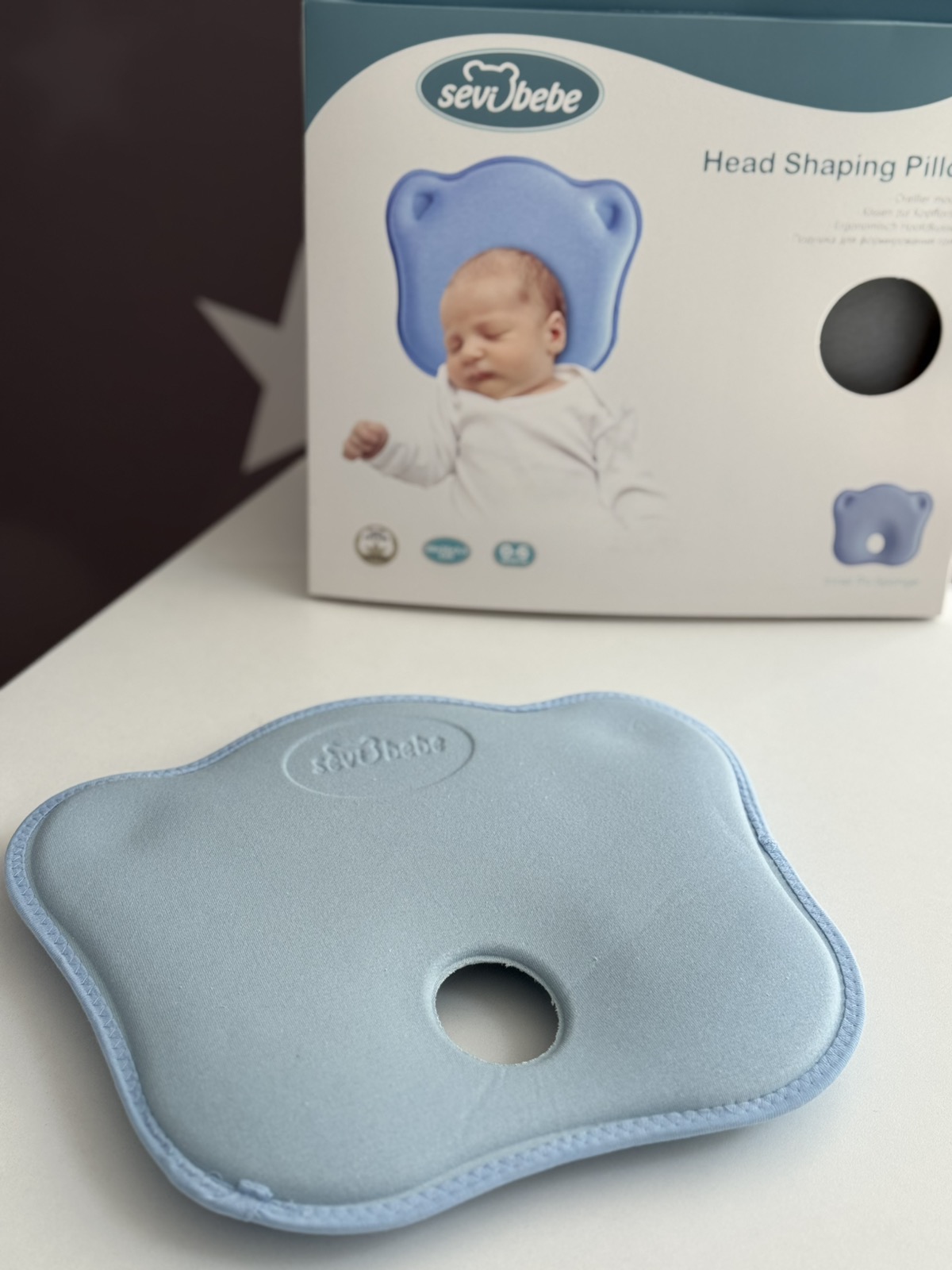 Anatomski jastuk za bebe / Light blue