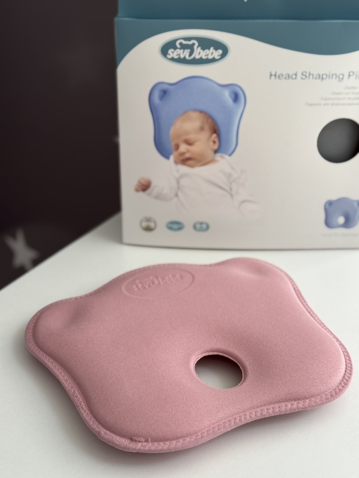 Anatomski jastuk za bebe / Pink