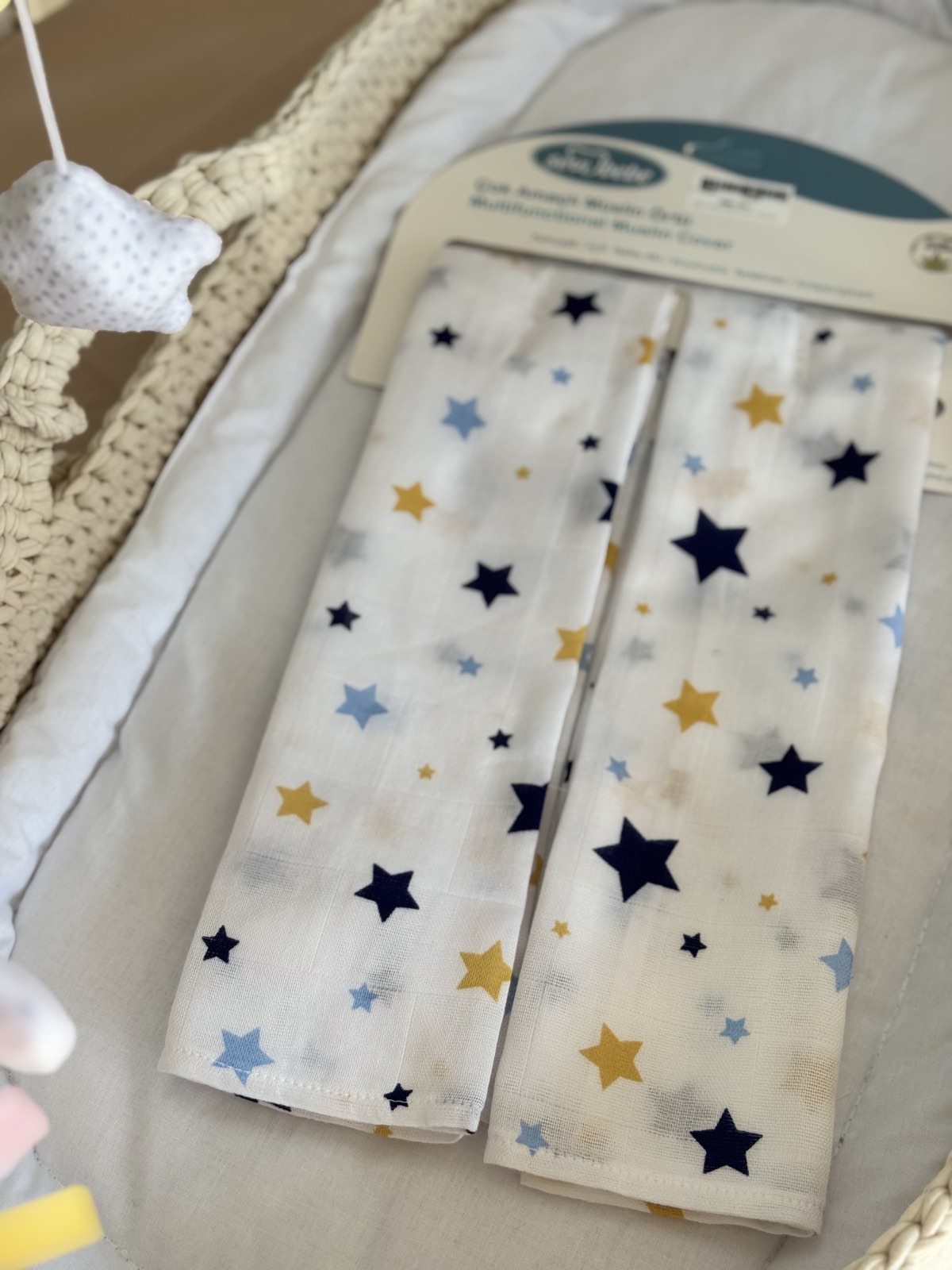 Povoj od tetra muslina 2/1 / Blue stars