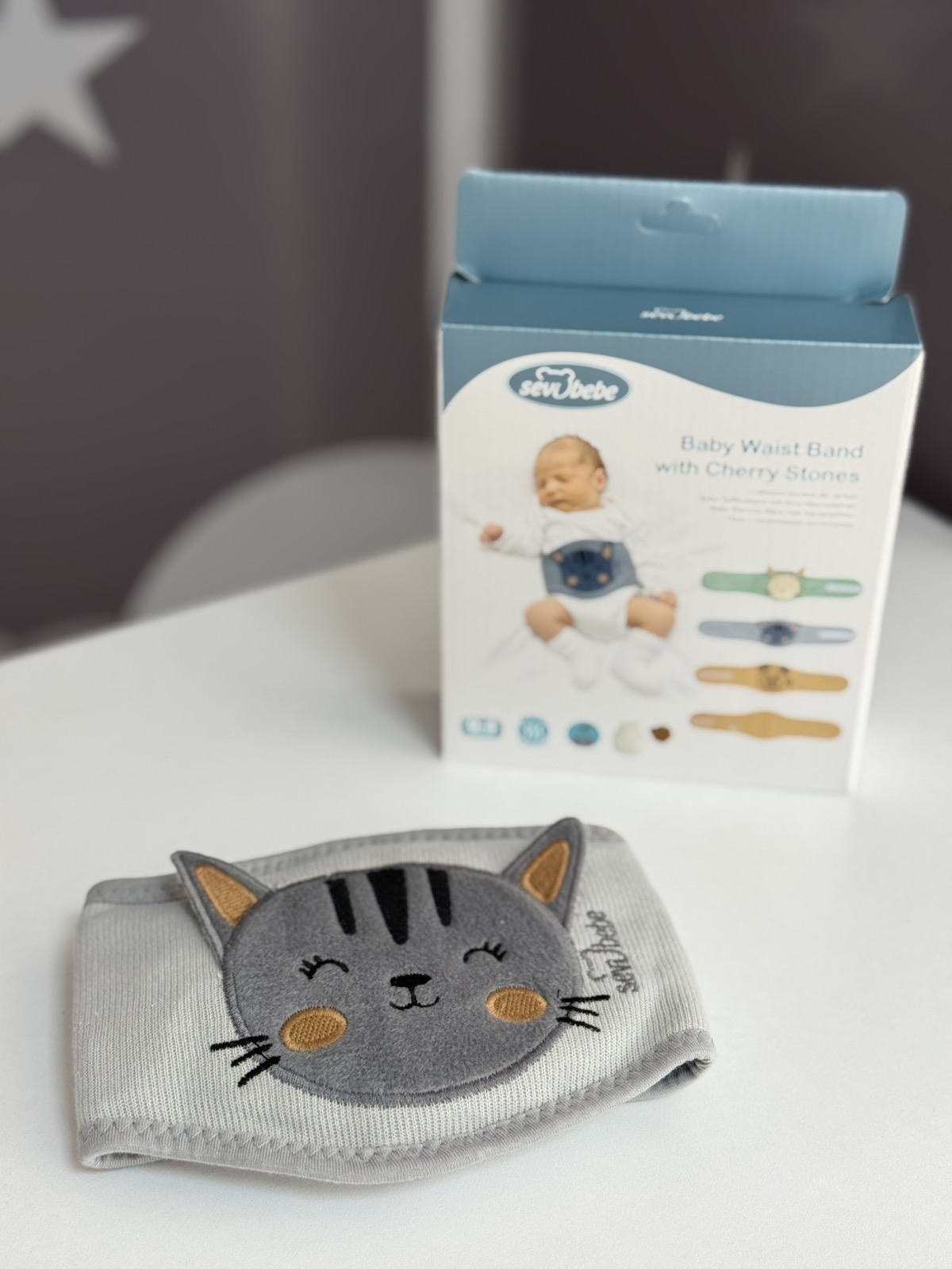 Baby pojas sa košticama od trešanja / Grey