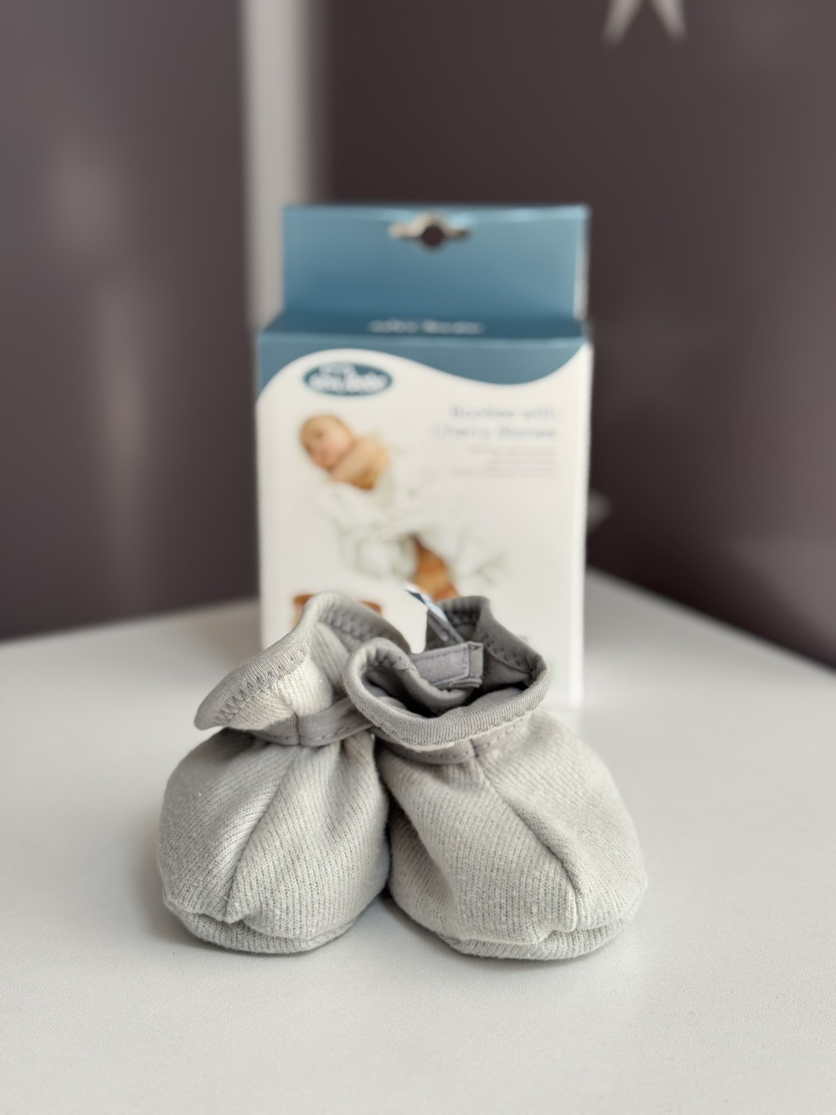 Baby čarape sa košticama od trešanja / Grey