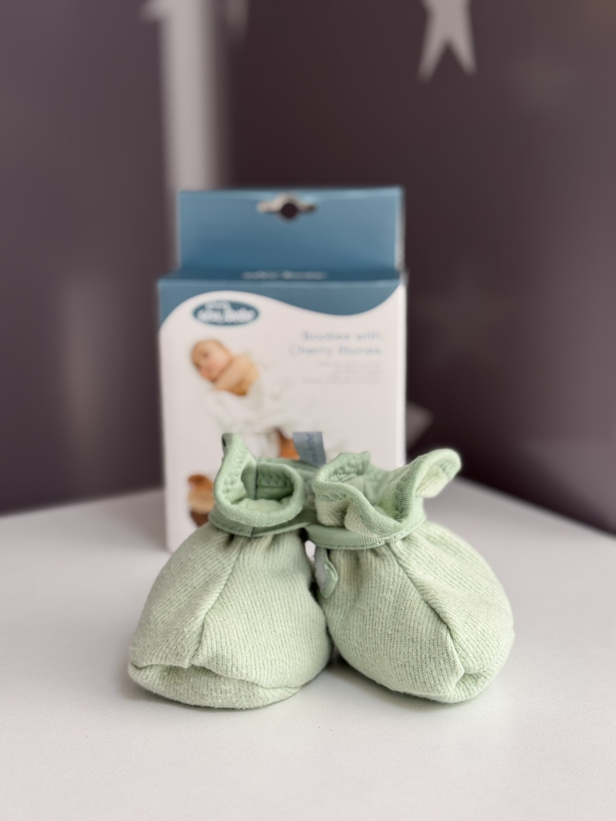 Baby čarape sa košticama od trešanja / Green