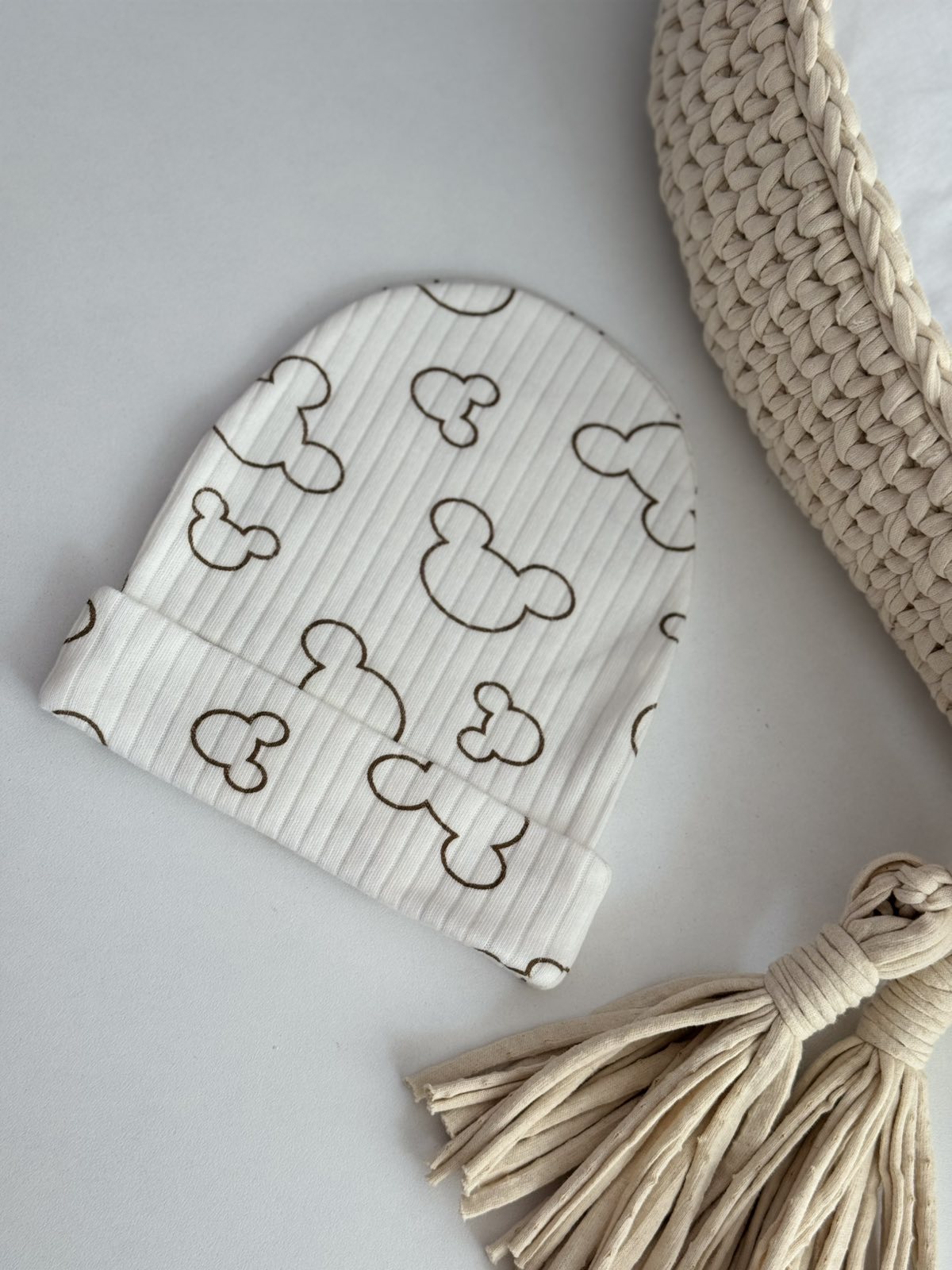 Dječije pamučne kapice / White Minnie