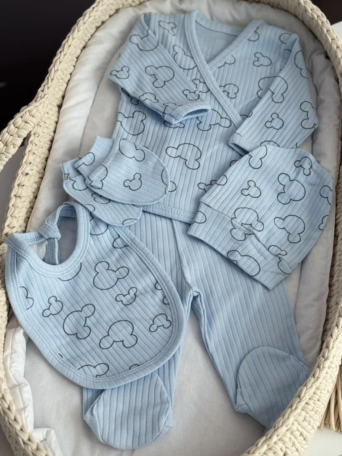 Pamučni baby set 5/1 / Blue Minnie