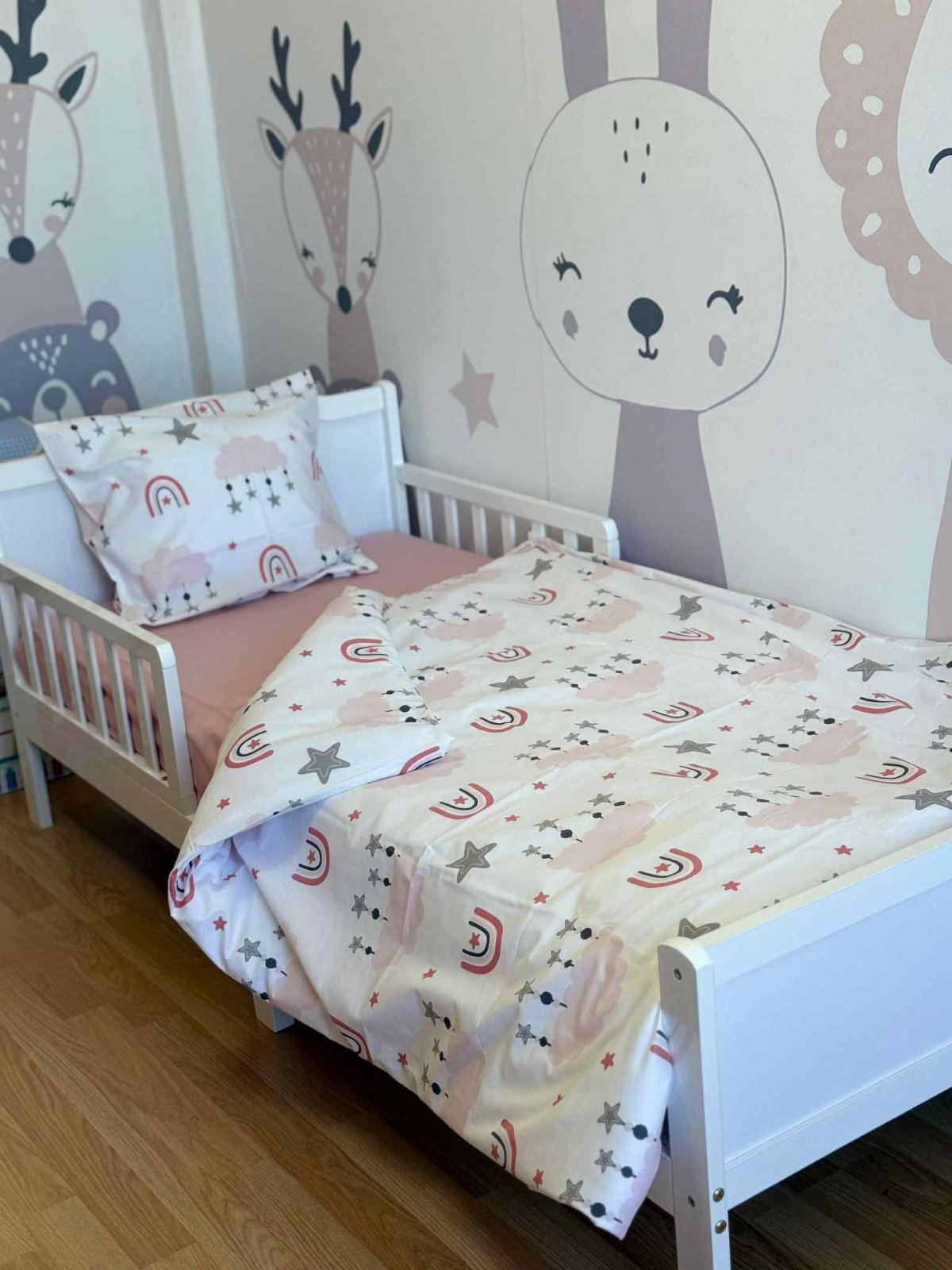 Dječija posteljina 3/1 / Pink Rainbow