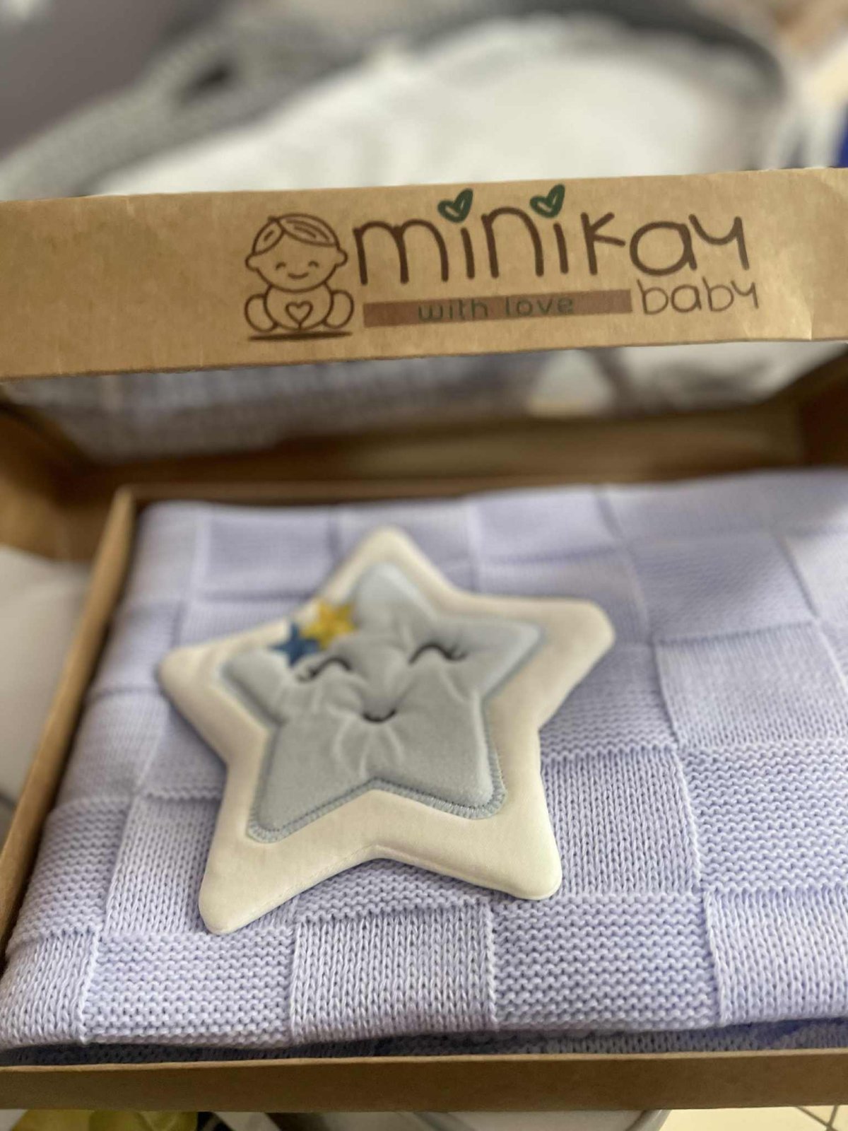 Minikay pletena dekica u kutiji / Blue Star