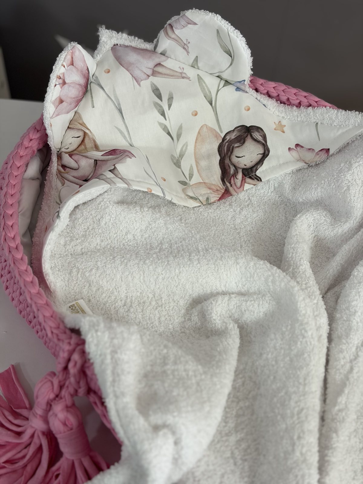 PČELICA PEŠKIR ZA BEBE/ little fairy,pink