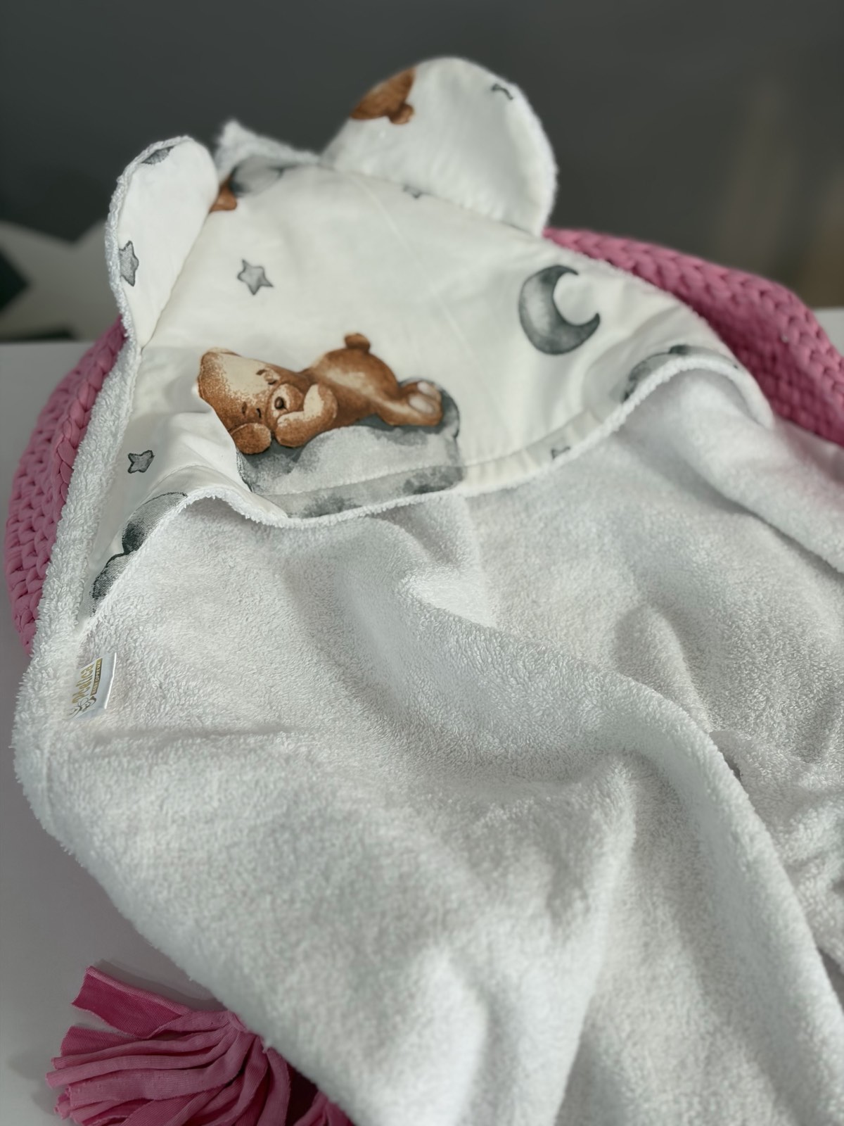 PČELICA PEŠKIR ZA BEBE/bear,beige