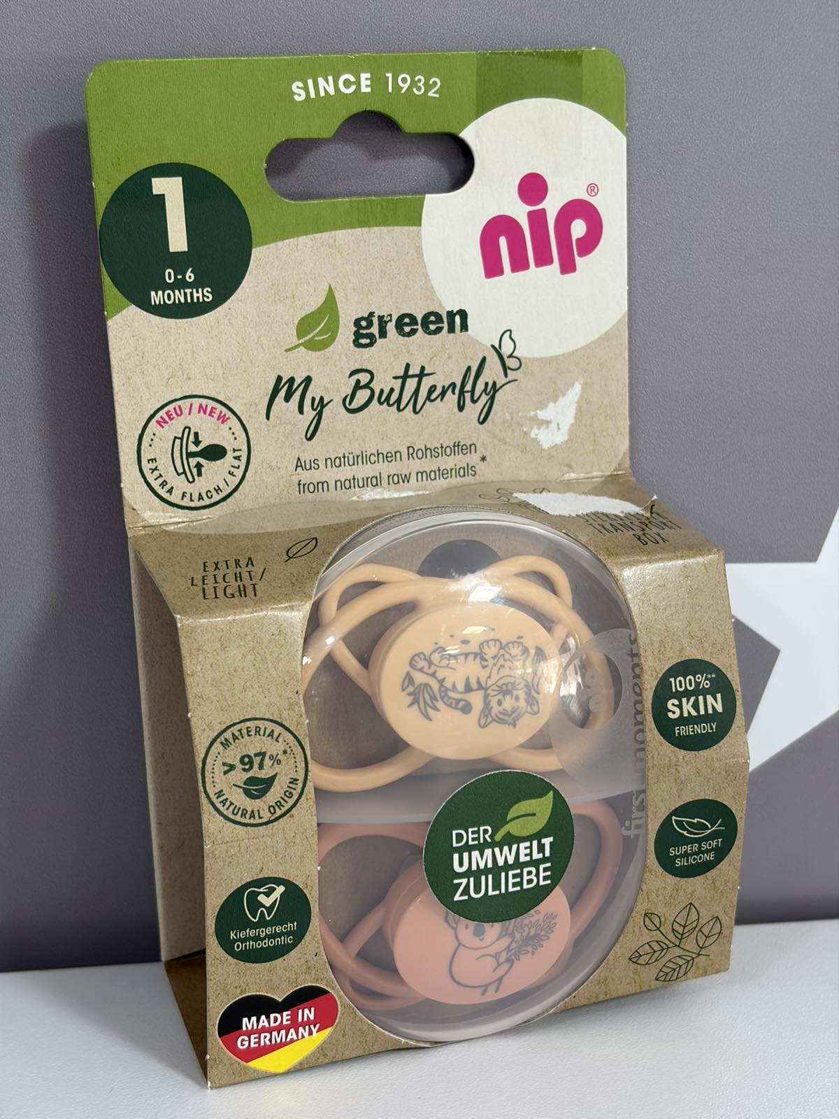 NIP DUDA MY BUTTERFLY,GREEN,SILIK/ veličina 1