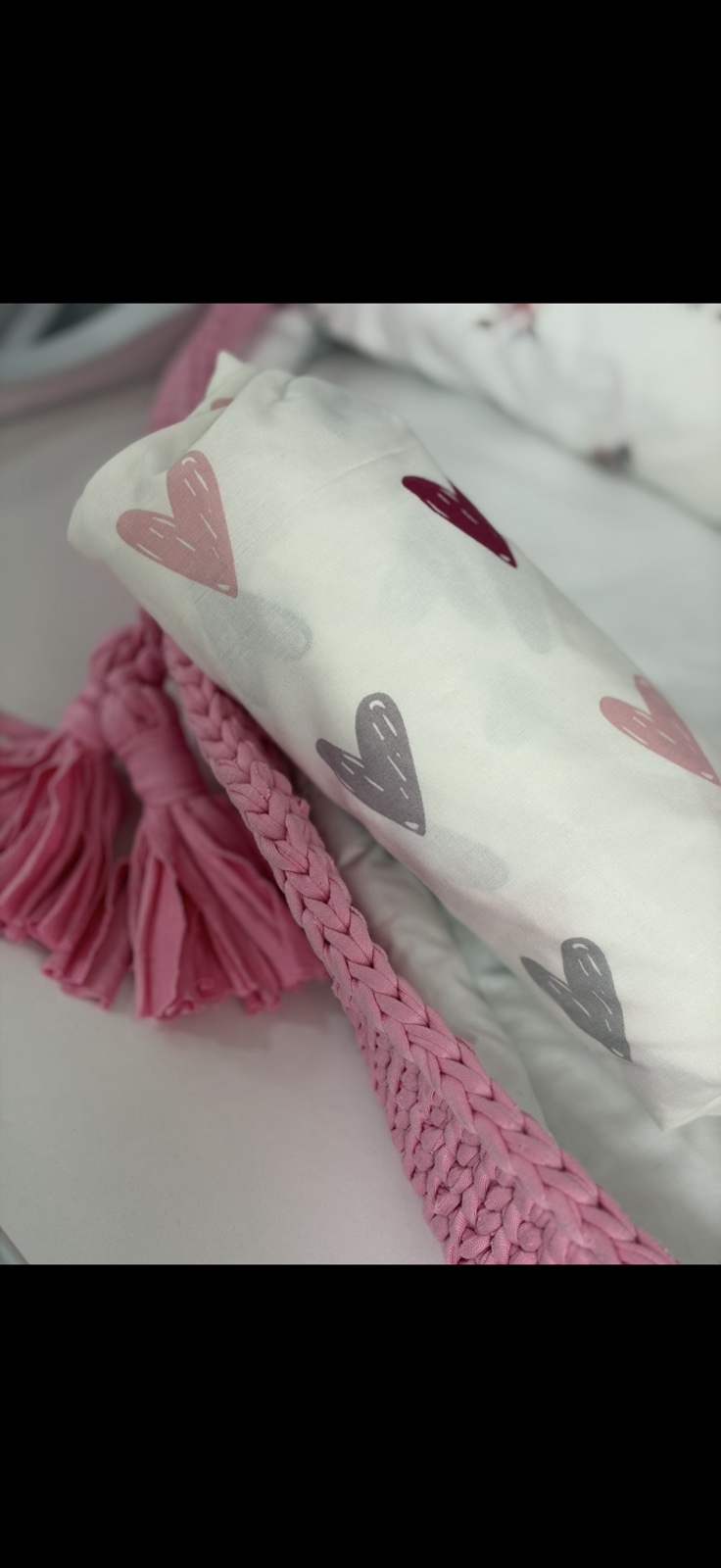 PČELICA PLAHTA NA GUMU/love hearts,pink 160*70