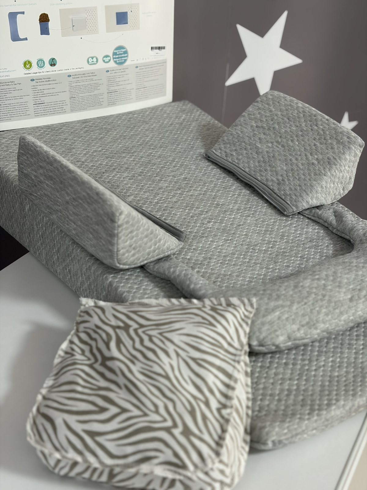 SEVI BEBE Multifunkcionalni pozicioner za bebe/Anti-reflux, Anti-pain/gray