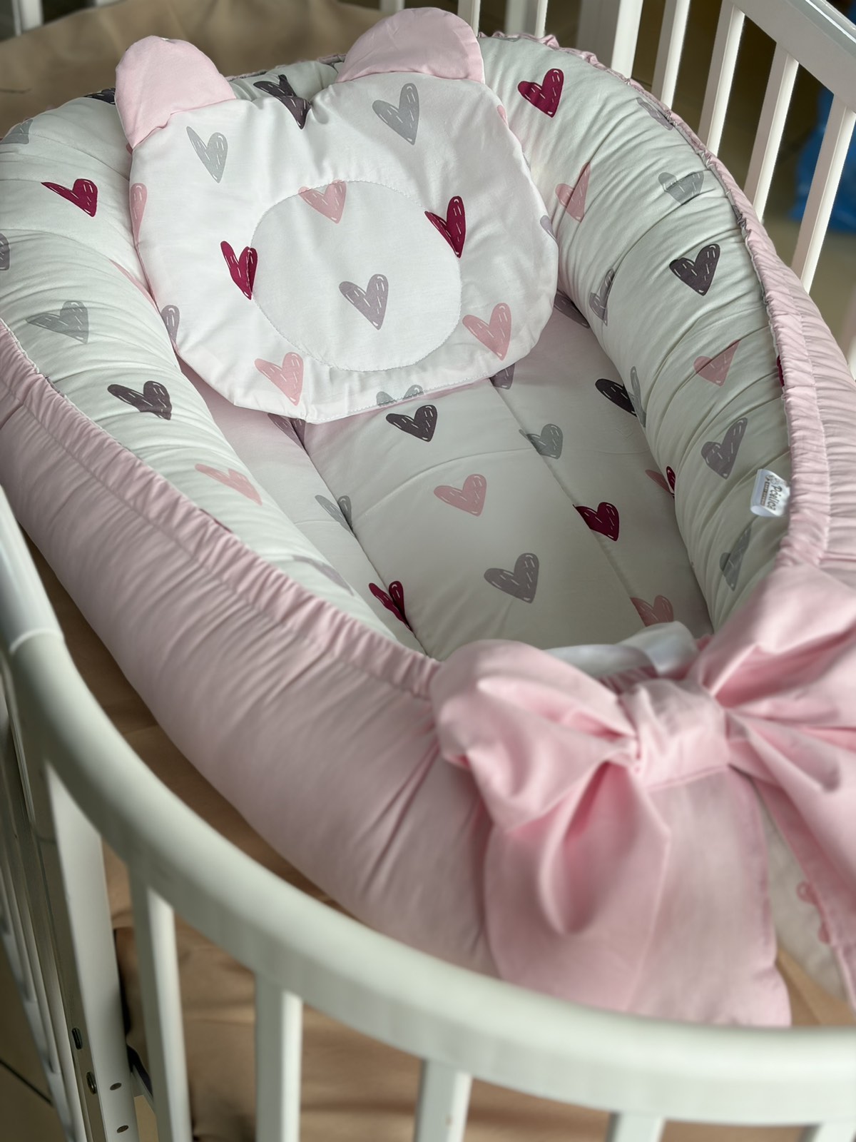 PČELICA BABY GNIJEZDO/lovely hearts,baby pink