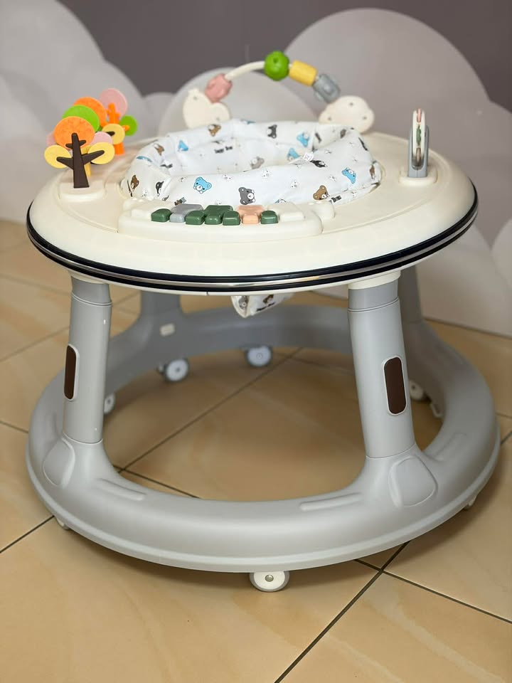 Pčelica okrugla hodalica Premium XL/Little bears,grey