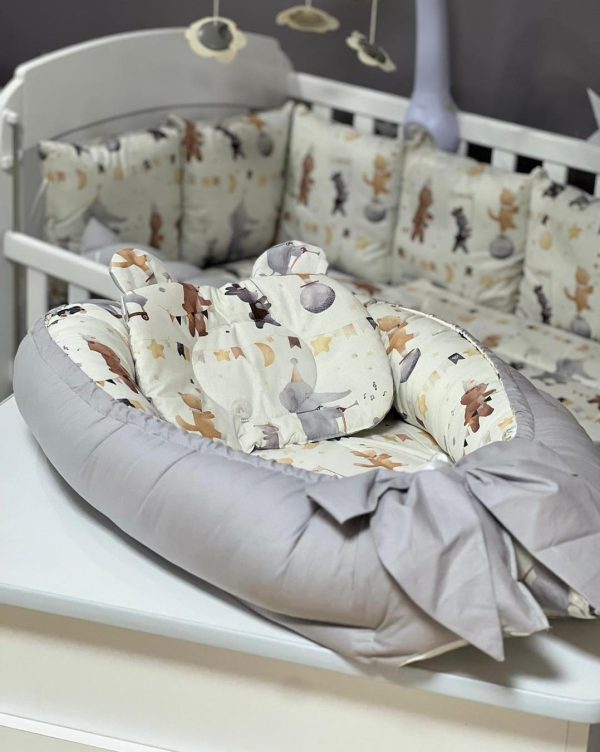 Gnijezdo za bebe Circus Grey