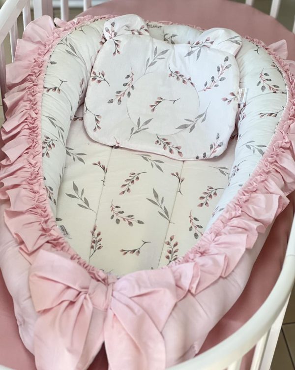 Gnijezdo za bebe Baby pink Twig sa karnerima