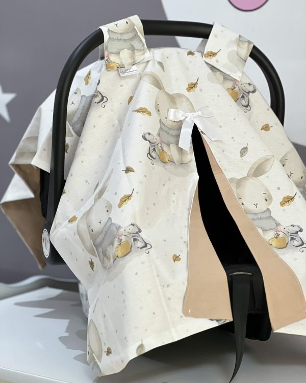 Pčelica prekrivač za nosiljku, Bunny/Beige