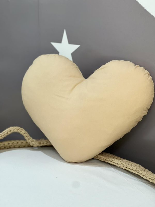 Nano ukrasni jastuk srce, Beige Heart