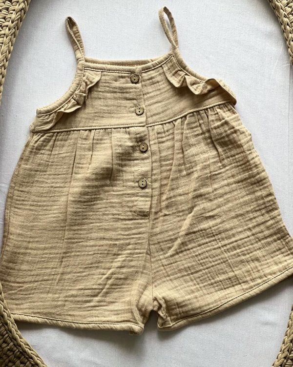 Kombinezon za djevojčice, Beige, veličina 6-9 mjeseci