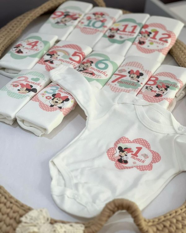 Godišnji set bodića 12 kom, Minnie