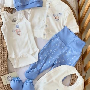 Set za bebu 6/1, Teddy and Ballons, Blue