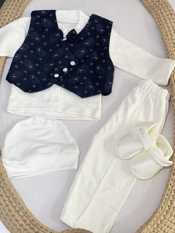 Svečani set za dječake "PonPon" za iznošenje iz bolnice,Dark Blue