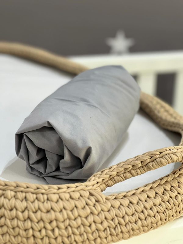 Pčelica plahta na gumu 120*60 cm, Grey