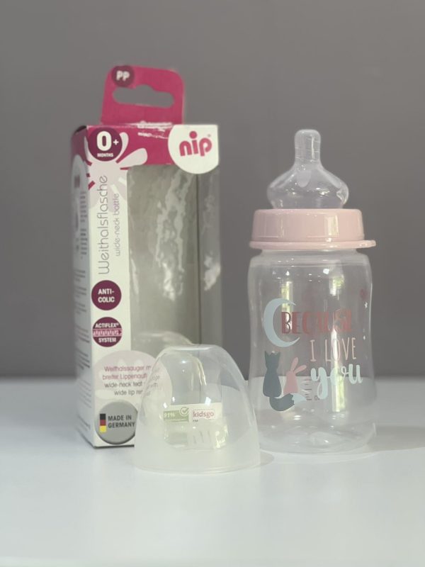 Nip flašica širokog grla, 260ml, vel.0+, Girl