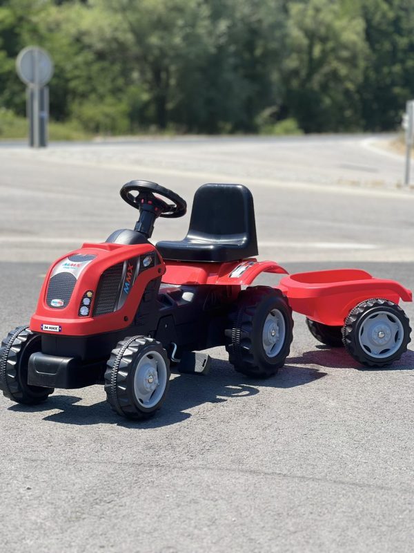 Traktor na pedale sa prikolicom, Red