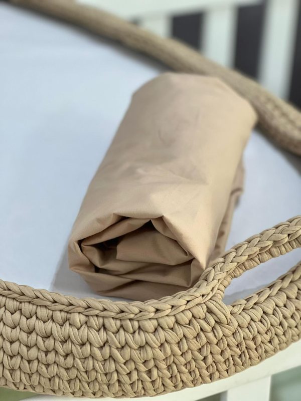 Pčelica plahta na gumu 120*60 cm, Beige