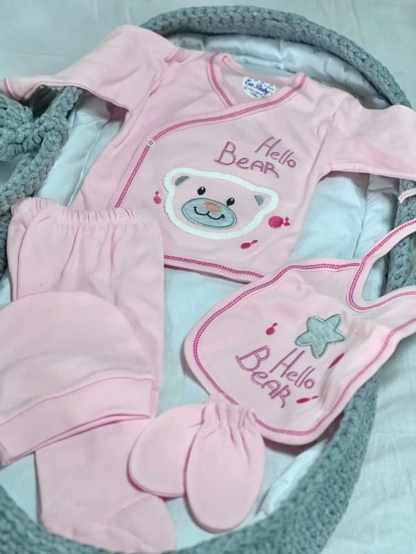 Esa set odjeće 5/1, Hello Bear/Pink